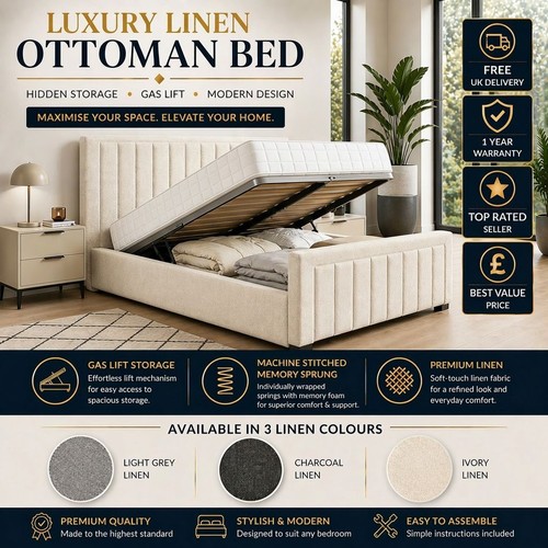 Ottoman storage bed - storage,