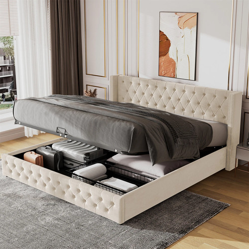 Ottoman bed gas lift storage - ottoman,