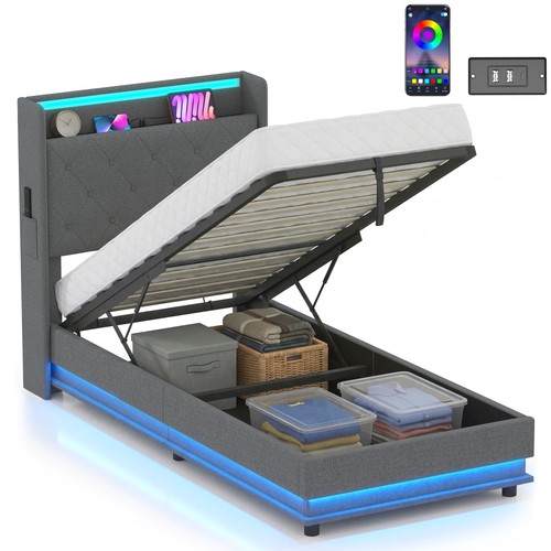 Homcom lift storage bed - homcom,
