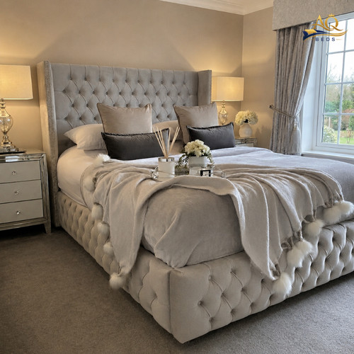 Chesterfield winged bed frame - chesterfield,