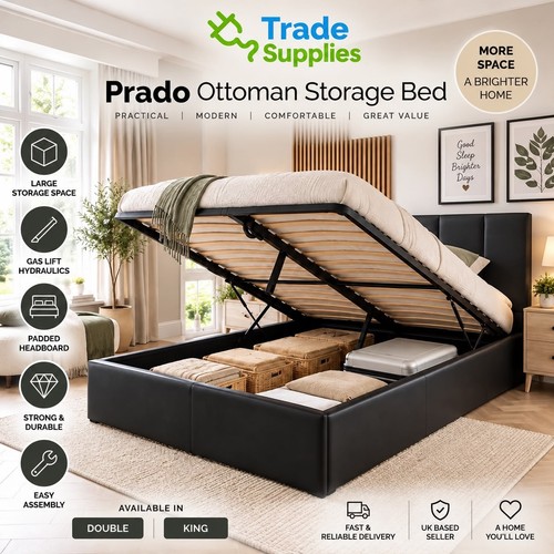 Ottoman storage bed frame gas - ottoman,
