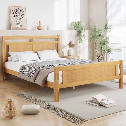 Wooden bed frame - frame, 4ft6