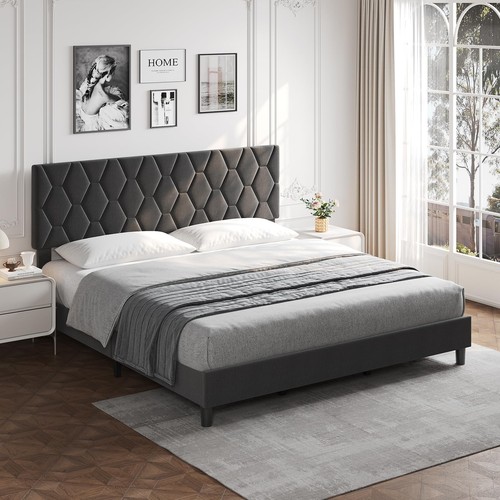 King double platform bed frame - king/double,