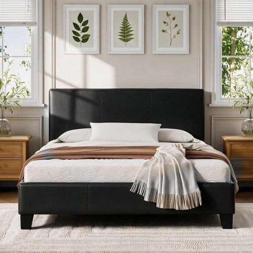 5ft faux leather bed frame - 5ft,