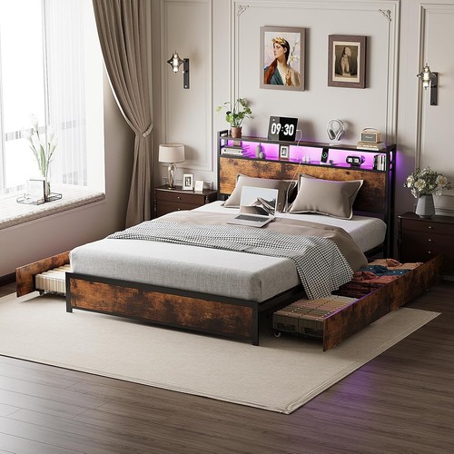 4ft6 double storage bed - 4ft6,