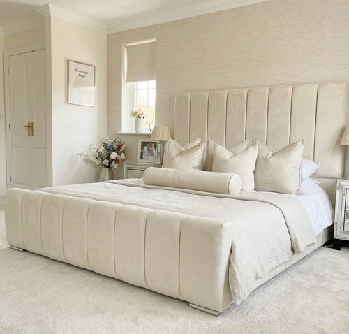 Double lined panel bed frame - bed,
