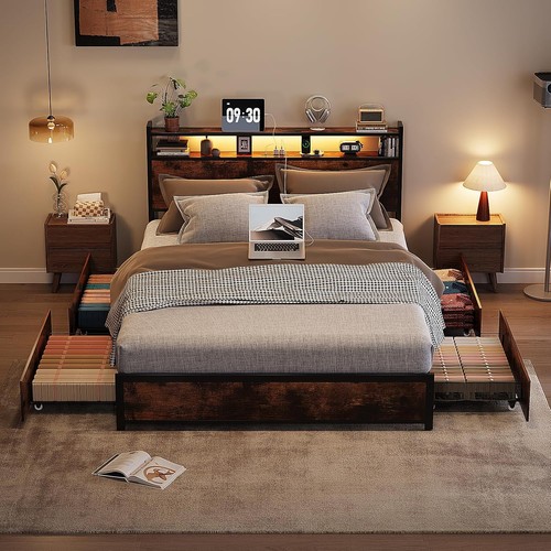 Double size bed frame metal - bed,