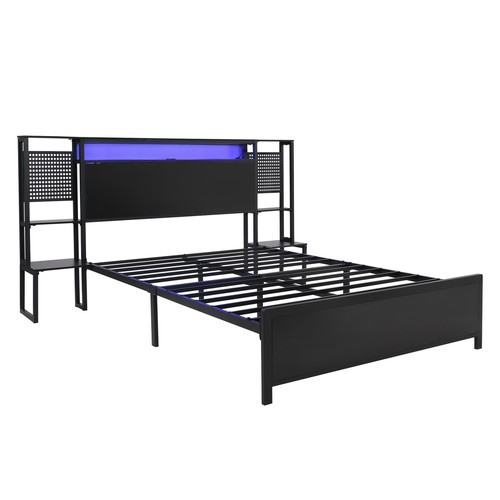 4ft6 double metal bed frame - 4ft6, w/