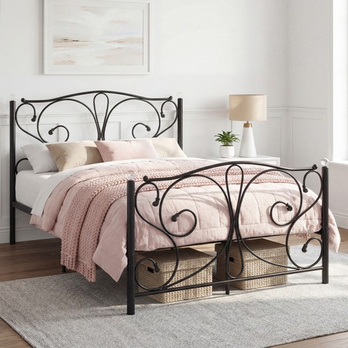 Crystal finials metal - metal, bed