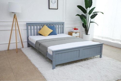 Grey wooden bed frame - grey,