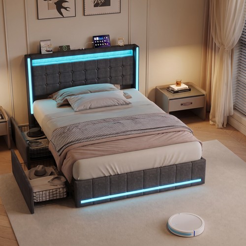 4ft6 double bed frame with - 4ft6,