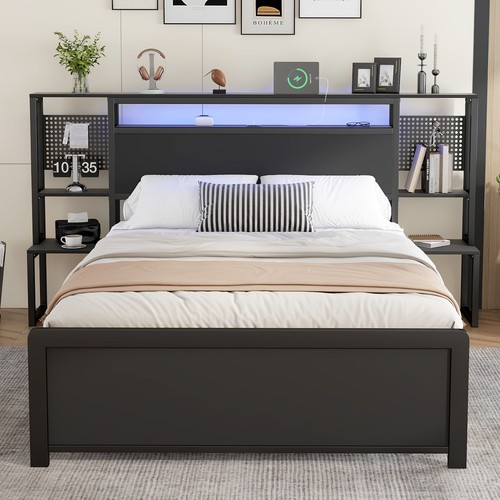 4ft6 double bed frame - frame, metal