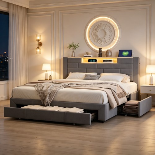 King size bed frame 5ft - size, frame,