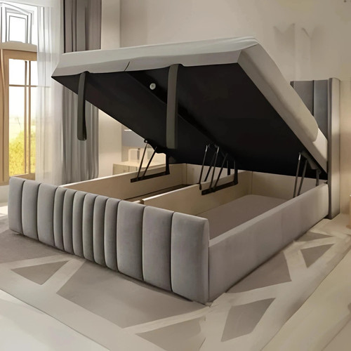 Divan ottoman bed plush velvet - bed,