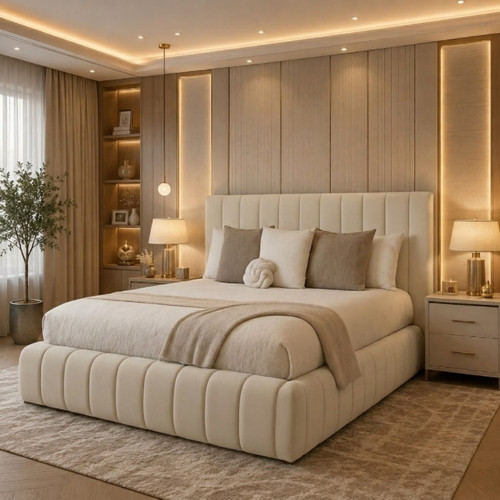 Luxury ottoman bed plush - ottoman,