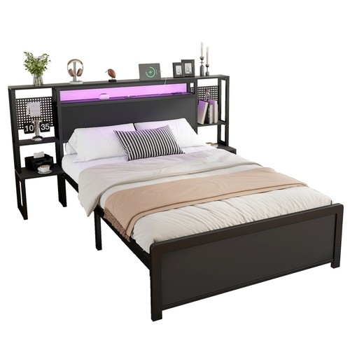 4ft6 double metal bed - double, frame
