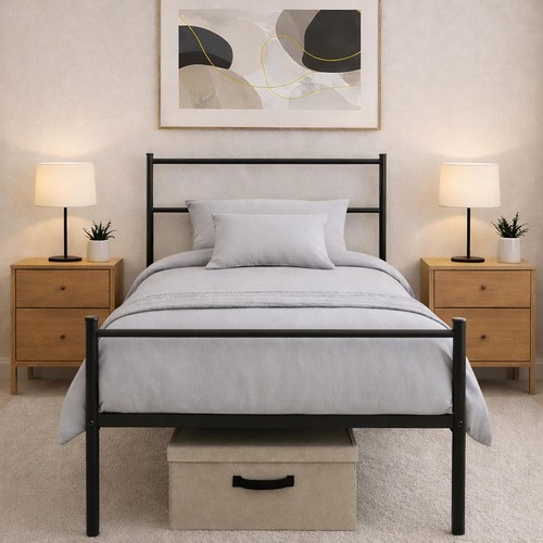 Single metal bed frame - single,