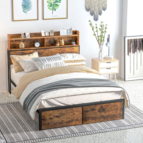Homcom 6ft double bed frame - double,