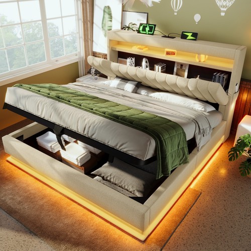 Ottoman lift storage bed - ottoman,
