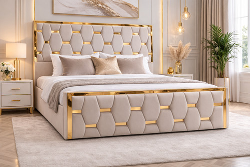 Luxury gold trim upholstered - luxury,