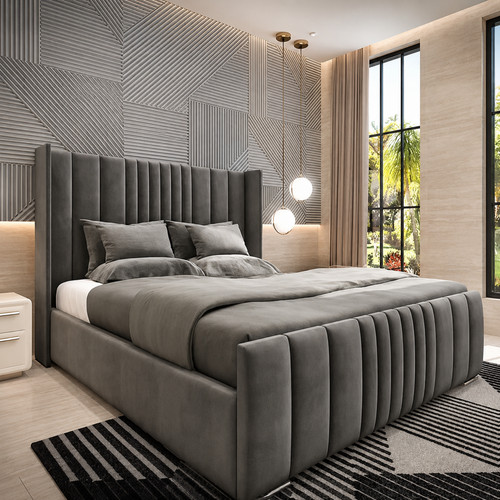 Ottoman bed winged plush - ottoman,