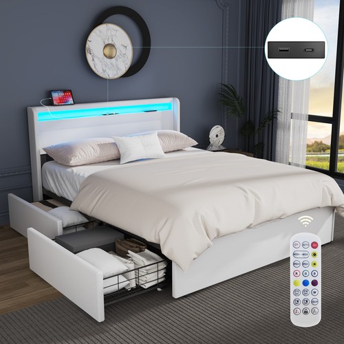 New storage upholstered - new, bed