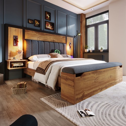 King size bed - size, with