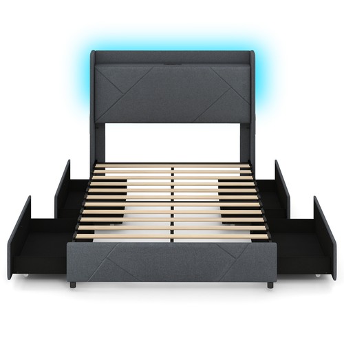 Gainoom double size bed - size, frame