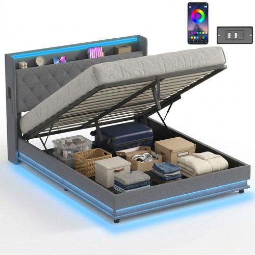 Homcom lift storage - homcom, bed