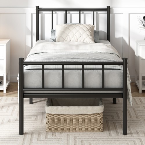 Metal bed frame headboard - bed,